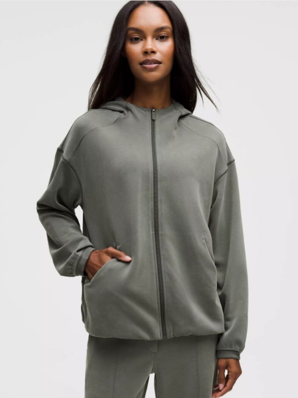 Lululemon Softstreme Full Zip *Long in Palm Deco, XS, NWT